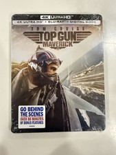 NEW Top Gun: Maverick STEELBOOK (4K+Blu-ray+Digital) 📦 Ship