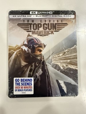 NEW Top Gun: Maverick STEELBOOK (4K+Blu-ray+Digital)   Ship