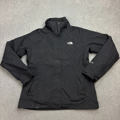 North Face Jacke Damen Medium schwarz 3-in-1 Hyvent gefüttert Regenmantel Lady*