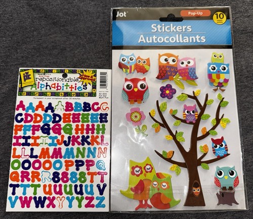 10 Packs Stickers Sticker Lot Letters Best Friends Girl 3d Owls Zoo Animals - Picture 2 of 7