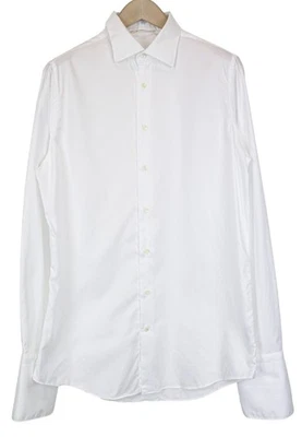 Suitsupply Chemise Homme M Slim Fit Coton Pur Blanc Col Boutonné - Photo 1/4