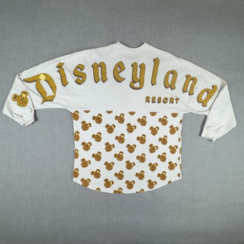Disneyland Spirit Jersey Shirt Mens Large White Waffle Mickey Pullover Park 1955 - Picture 9 of 15