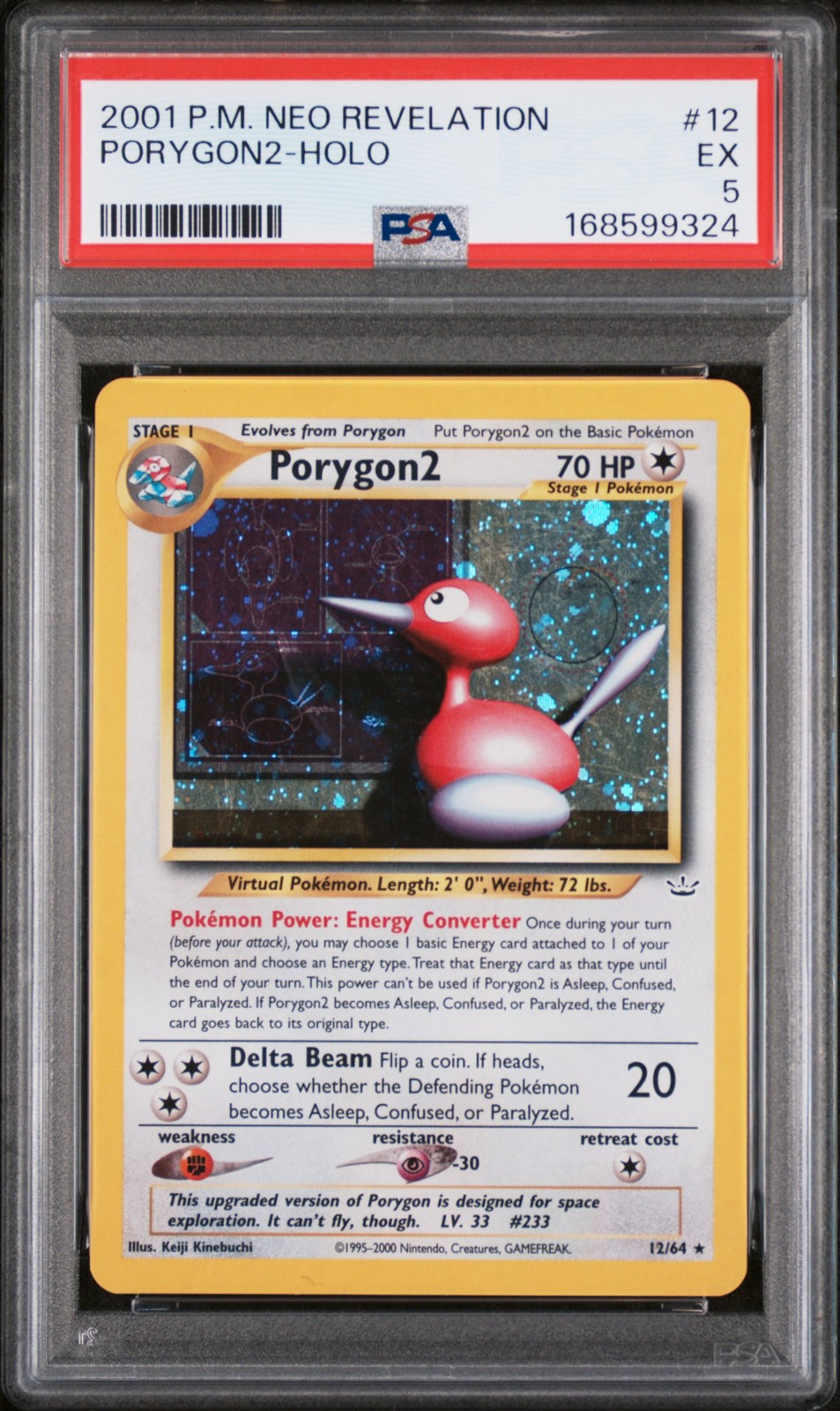 2001 POKEMON NEO REVELATION #12 PORYGON2-HOLO PSA 5