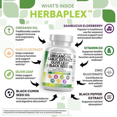 Clean Nutraceuticals Oregano Oil Garlic Extract Olive Leaf Black Seed Oil Health