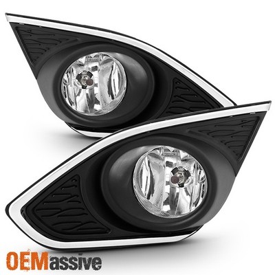 Fit 2013 2014 2015 Chevy Spark Clear Bumper Fog Lights Lamp Replacement w/Switch