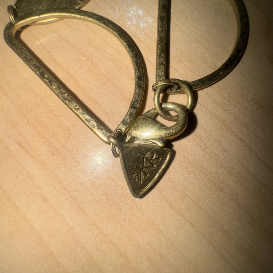 "Collar llamativo de media luna de latón martillado SILPADA KR color dorado cepillado 34""" Foto 2 de 3