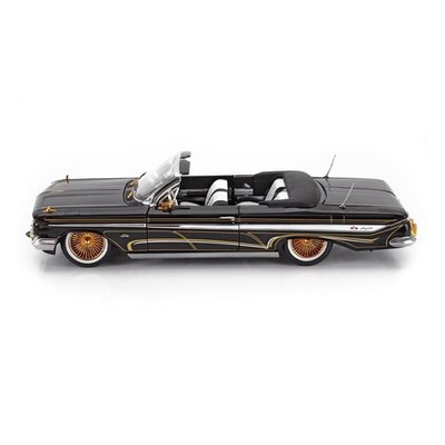 ミニカー '64 Impala Convertible Lowrider 1/18 1961 CHEVROLET IMPALA LOWRIDER CABRIOLET OPEN BLACK 1:18 SCALE BY