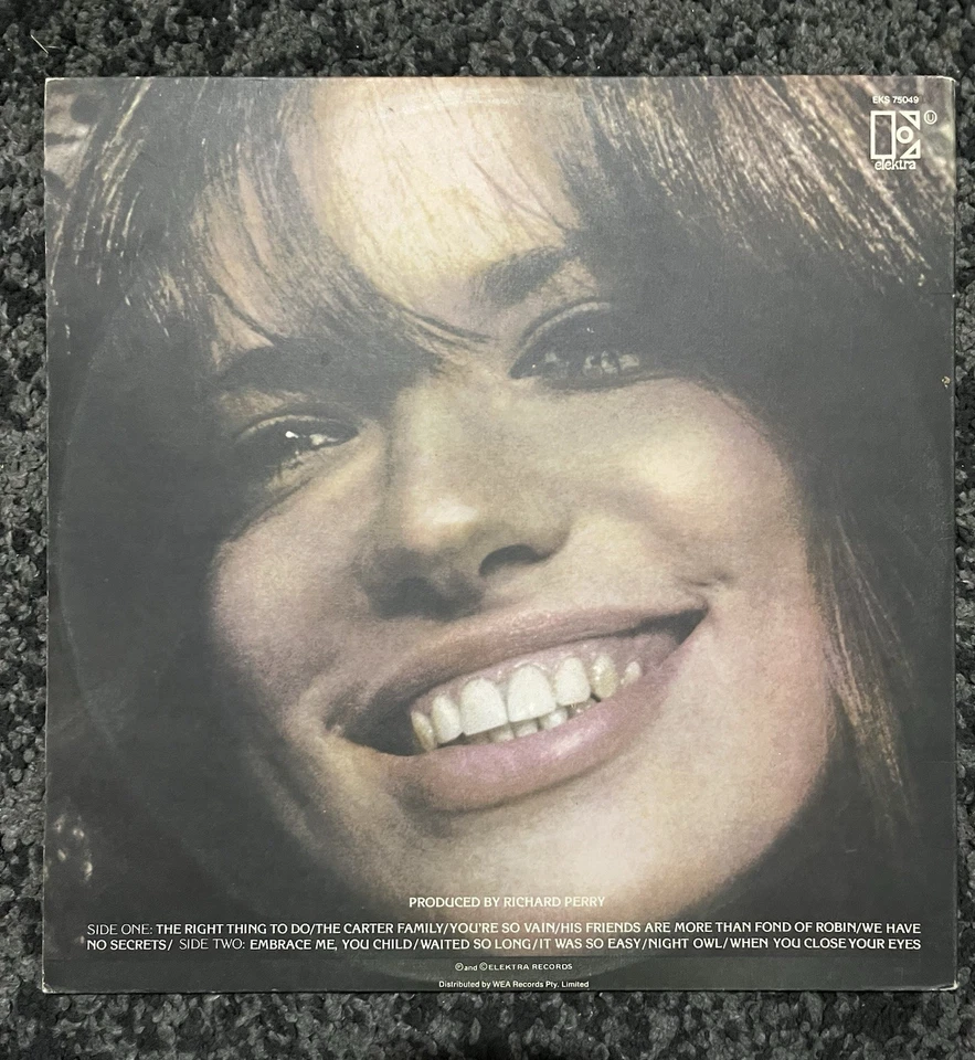 Carly Simon, No Secrets Vinyl, 1972 Australian Release. - Image 2 of 4