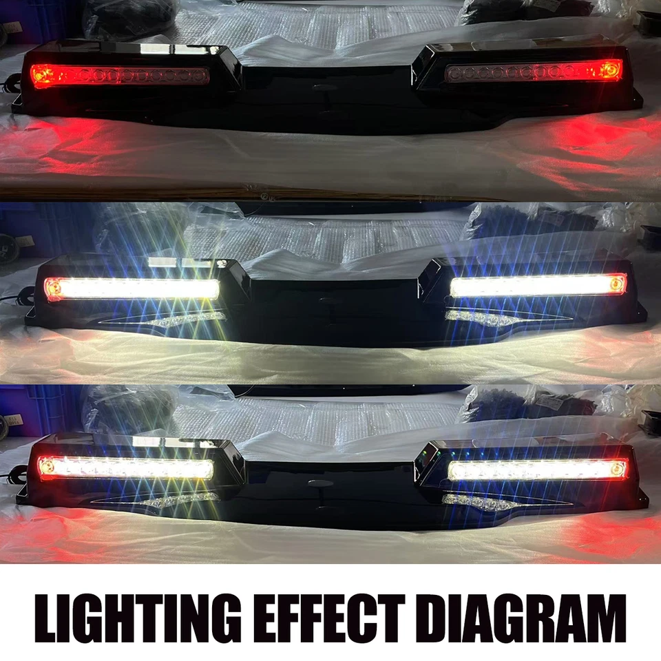 For 2009-2014 Ford F-150 F150 Gloss Black Roof Top Spoiler w/ LED Spotlights New Foto 2 de 4