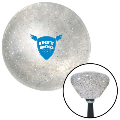 #ad Blue Hot Rod Spirit Clear Retro Metal Flake Shift Knob w M16x1.5 Insert Auto $89.95