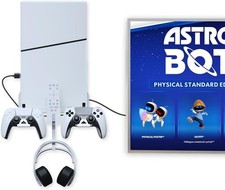 Wall Mount Kit Compatible with Mini PS5 Slim, Stand Shelf with Controller Holder