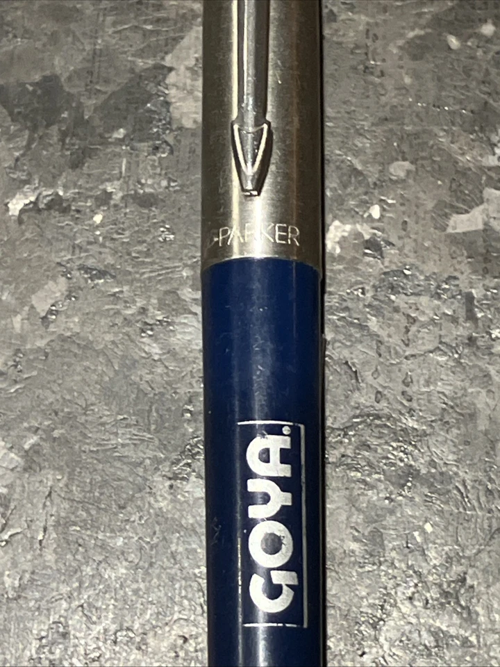 Bolígrafo Parker GOYA de colección azul marino plata barril tinta azul Foto 3 de 4