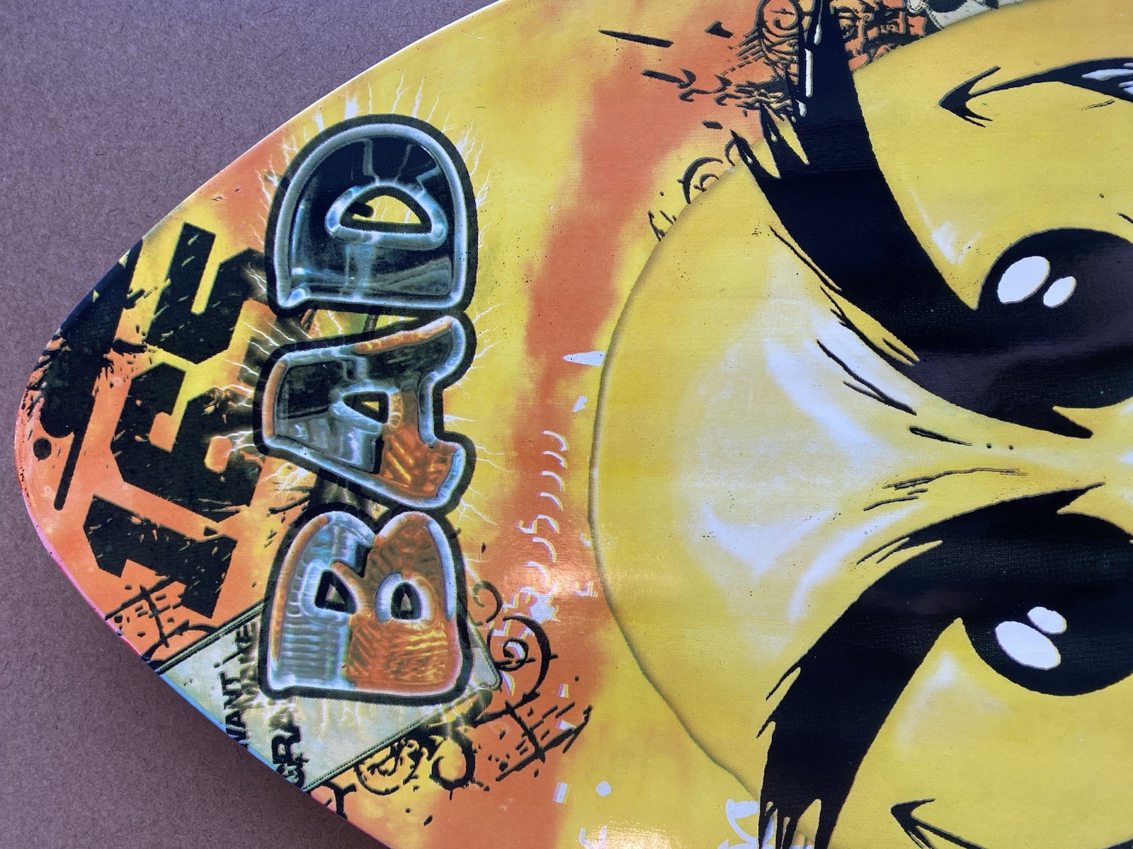 2010 Skim Lizard 35” Promo Wood Skim Water Board - Mischievous Smile Design