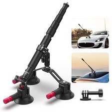 NEEWER Triple Suction Cup Car Mount for Insta360 X5 X4 GoPro DJI OSMO Cameras