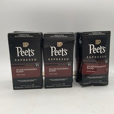 6x - Peet's Espresso Capsules 10ct Dark Roast Intensity 11 Coffee 60 ct.