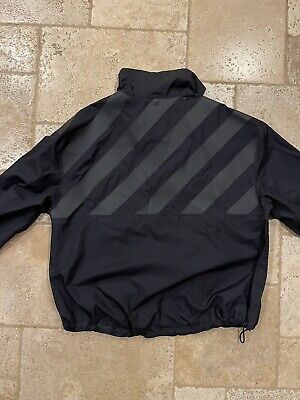 Moncler x Off White Donville Smock Black Windbreaker Jacket Moncler x Off White Donville Smock Black Windbreaker Jacket