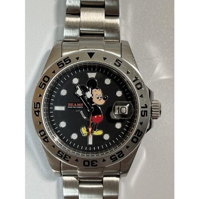 BEAMS x Over the Stripes x Disney Mickey Mouse Diver Watch Men