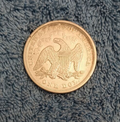 1872 Liberty Seated dollar, Extra Fine, toned, and highly reflective - Picture 3 of 4