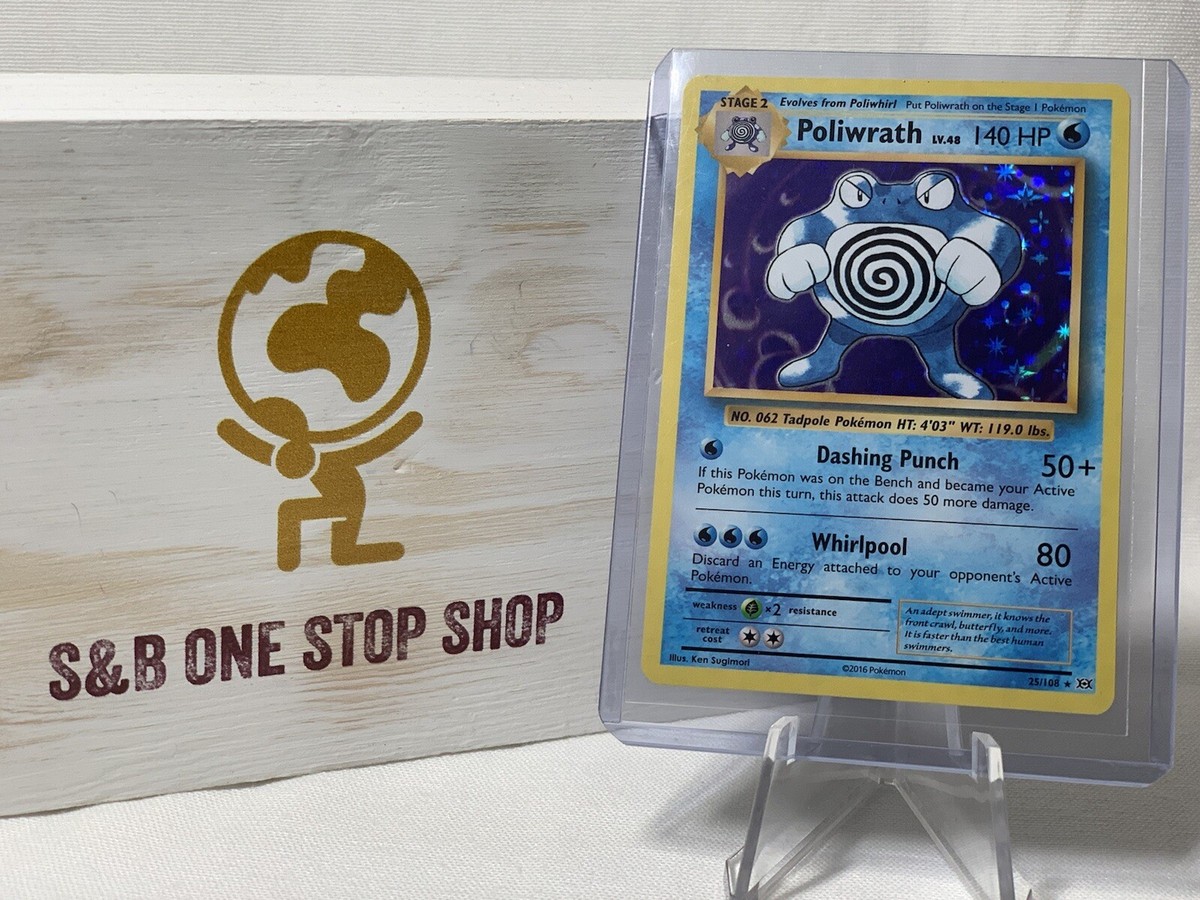 Poliwrath 25/108 Rare Holo - XY Evolutions - Pokemon TCG