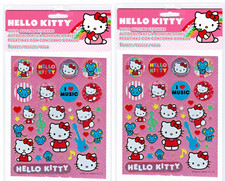 Sanrio Hello Kitty Gold Outline sparkly Stickers 2 NEW PACKS MUSIC
