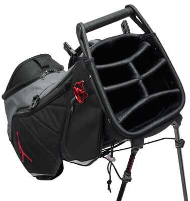 Jordan #23 Fade Away Carry Stand 6-Way Golf Bag Black Gray Red