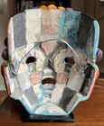 Mayan/Aztec Eagle Warrior Mask Mosaic Semiprecious Stones Abalone Shell — photo 3
