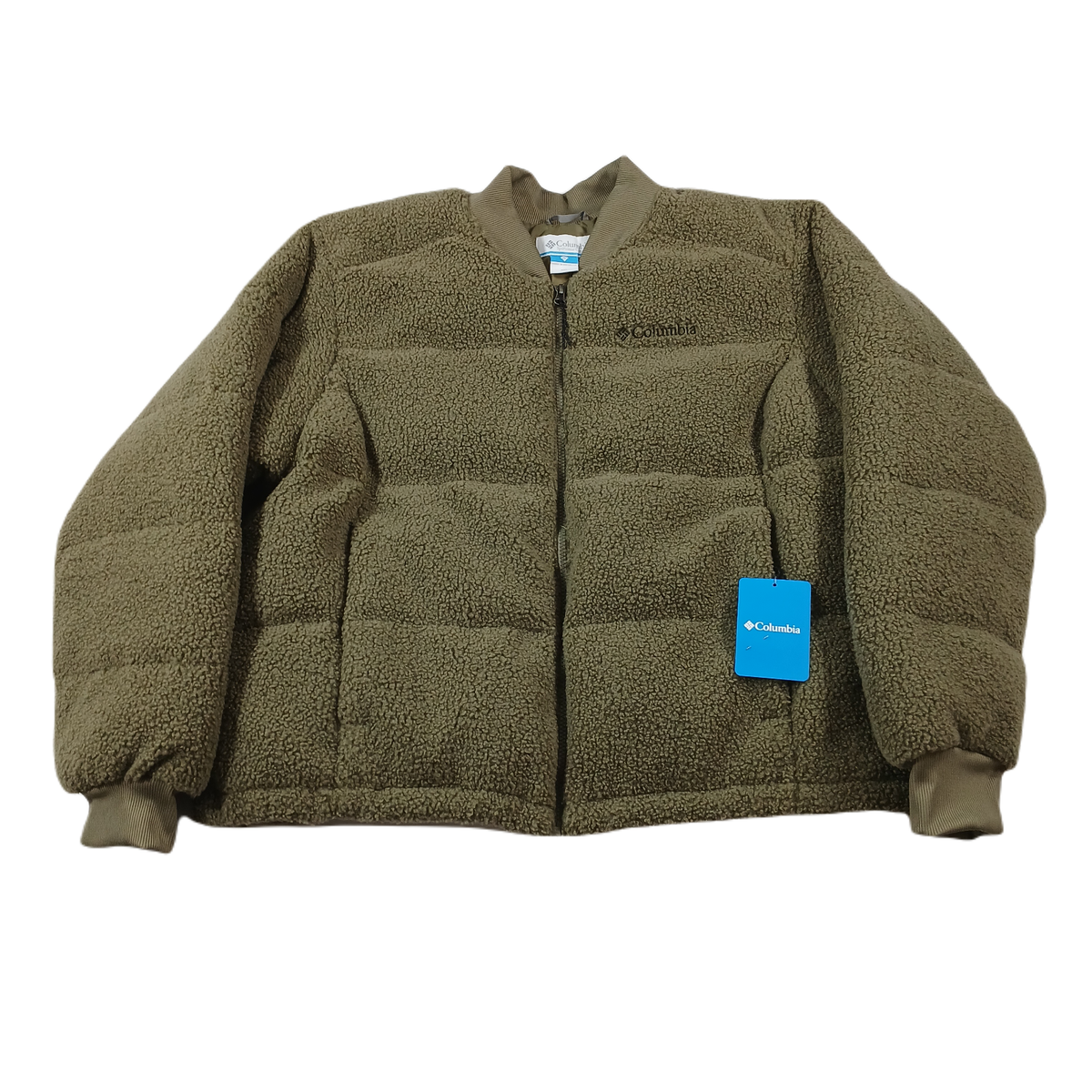 Columbia Puffect Novelty Jacket Womens 2XL Stone Green Puffer