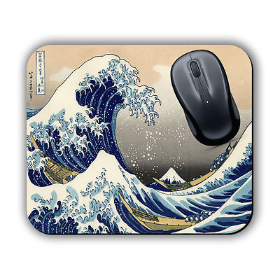 The Great Wave Off Kanagawa Hokusai Qualität weiche MAUSMATTE Pad klassische Kunst Geschenk