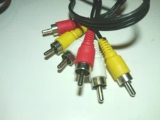 SatelliteSale AV Male to Male 3 RCA Audio Video Composite Cable Black (6 feet)