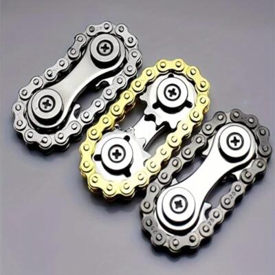 Metal Sprocket Fidget Spinner Flywheel Chain EDC Toy for Kids & Adults Anxiety