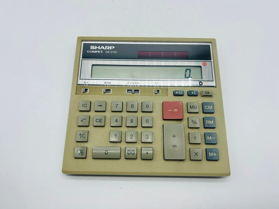 Sharp 12-Digit Desktop Calculator QS-2130 Compet Twin Power Dual Solar & Battery - Image 2 of 4