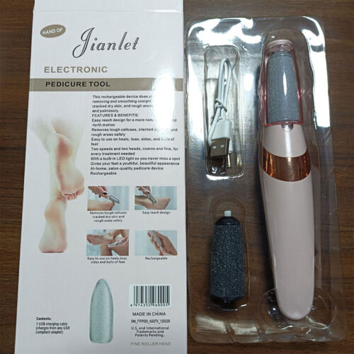 Electric Foot File Hard Skin Callus Remover Feet Smooth Pedicure Rechargeable UK - Picture 5 of 14