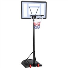 Panier de Basket Ball sur Pied Mobile Portable 6 Niveaux Hauteur 219-279 cm