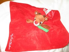 Rudolph The Red Nosed Reindeer Baby's First Christmas 13" x 13" Security Blanket