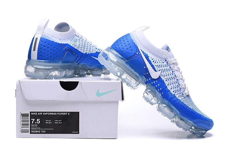 Brand New Nike Air VaporMax Flyknit 2 Blue White Men’s Sneakers