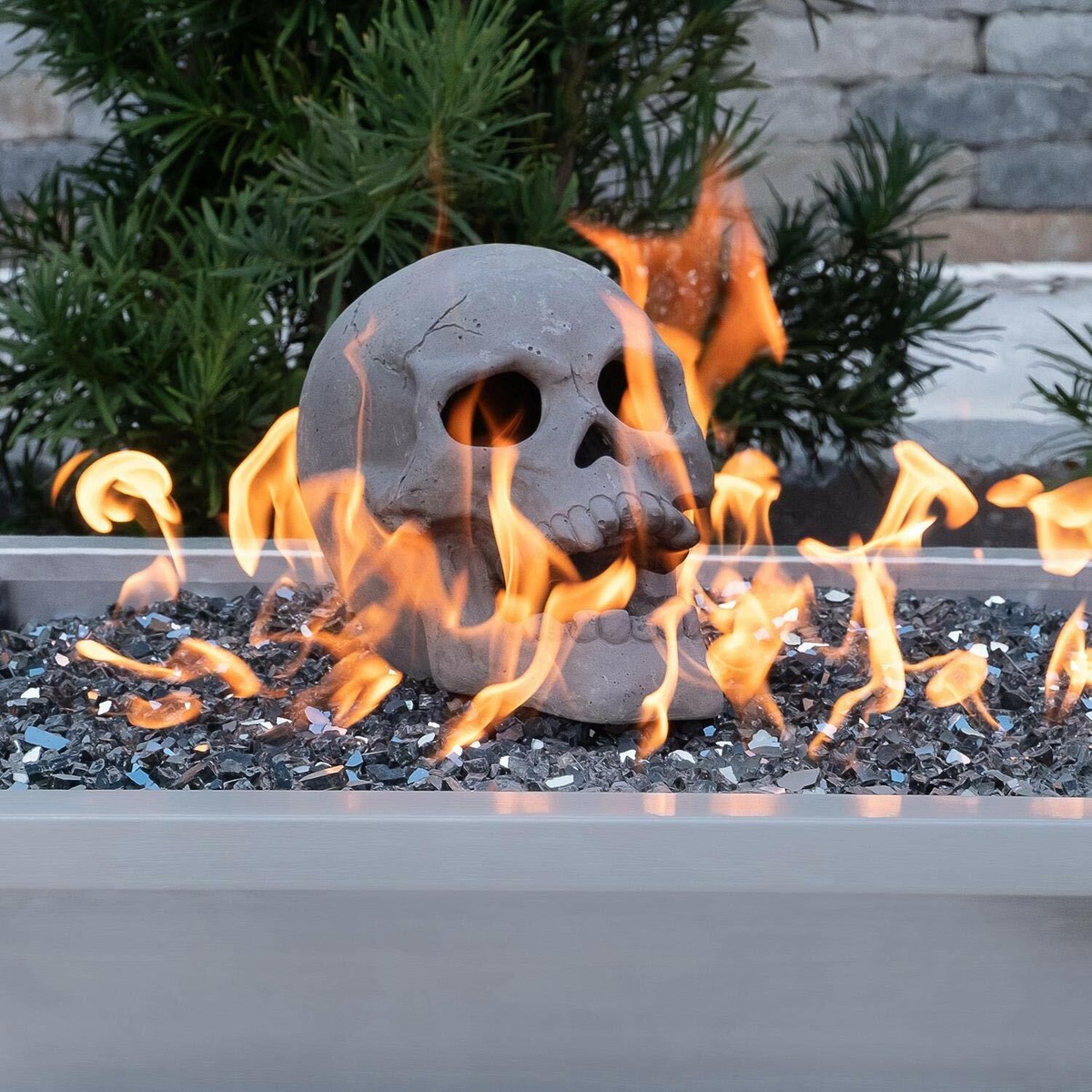 Regal Flame Ceramic Propane Gel Ethanol Gas Fireplace Fire Pit Logs Black  Skull 689178812525 | eBay