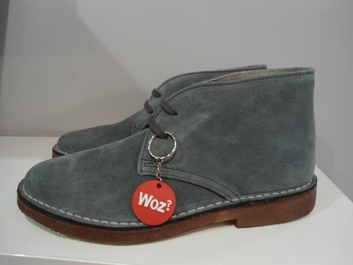 POLACCHINE WOZ GARRISON UOMO IN CAMOSCIO BLU-NERO-GRIGIO INVERNALE - Foto 6 di 6