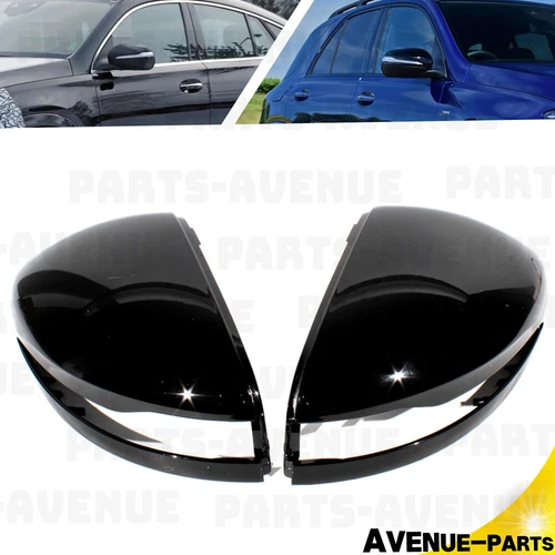 Pair Black Mirror Cover For Mercedes Benz X167 W167 W464​ 2019-2023 Mirror Shell