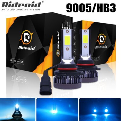 #ad 9005 LED Headlight Super Bright Bulbs Kit 8000K Blue 26000LM High Low Beam HB3 $11.99