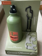 Berkshire Outdoor Trekking Set 6 In 1 Bear Tool Water Bottle Carabiner Key Chain