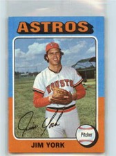 1975 Topps #383 Jim York EX++ Excellent++ Astros J2M