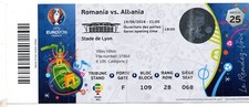 Ticket EURO  2016 #25 Romania - Albania