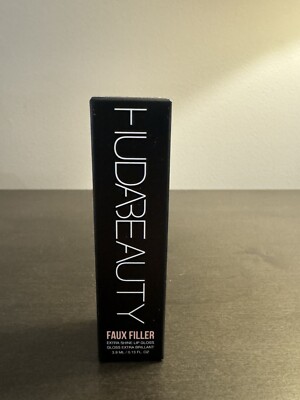 Huda Beauty Faux Filler Lip Gloss Glassy 3.9 ml .13 oz Full Size NIB Authentic
