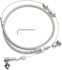 36" Hi-Tech Throttle Cable, Stainless Steel Braided Throttle Cable Kit