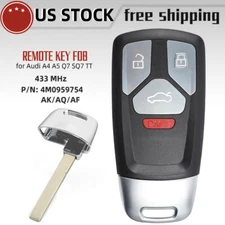 for Audi A4 A5 Q7 SQ7 TT 2017 2018 2019 Smart Control Remote Key Fob 4M0959754AK