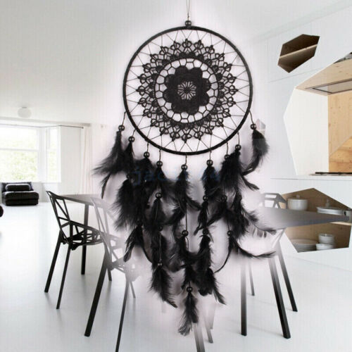 Hanging Dream Catcher Lace Decor Ornament Wall Home Tassel Large Handmade - Picture 1 of 9