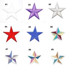 Colorful Star patch Military Navy Symbol Artwork Emblem for DIY Iron on Clothes