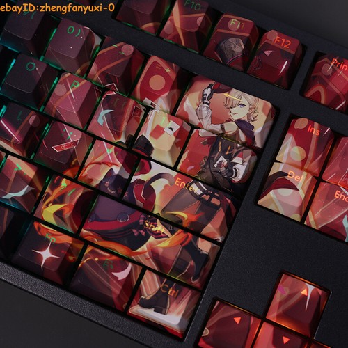 Genshin Impact Lyney Transparent Keycaps 108 Keys for Cherry Mechanical Keyboard - Picture 5 of 6