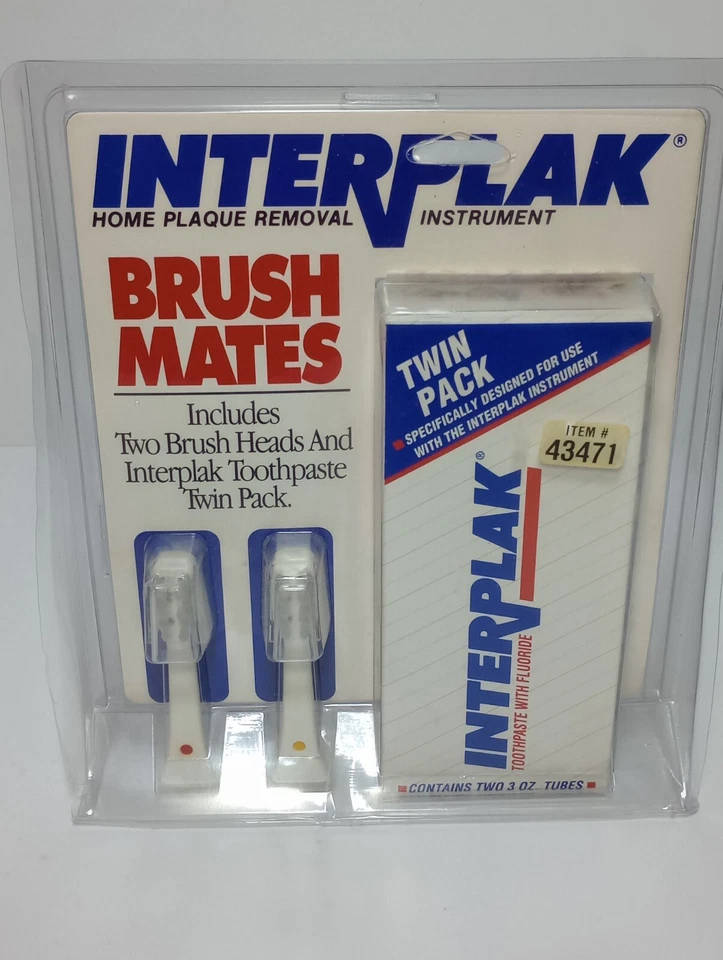 Vintage 1991 Interplak Replacement Brush Heads & Interplak Toothpaste NOS - Image 3 of 4