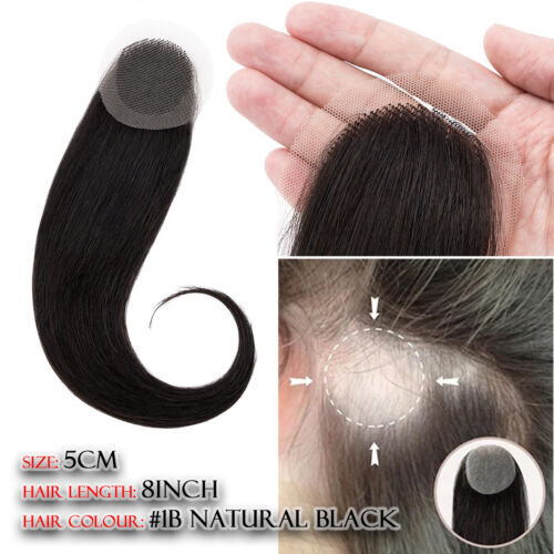 UK Human Hair Patches Pieces Full Skin Base Cover Bald Spots for Alopecia Areata - Picture 15 of 18